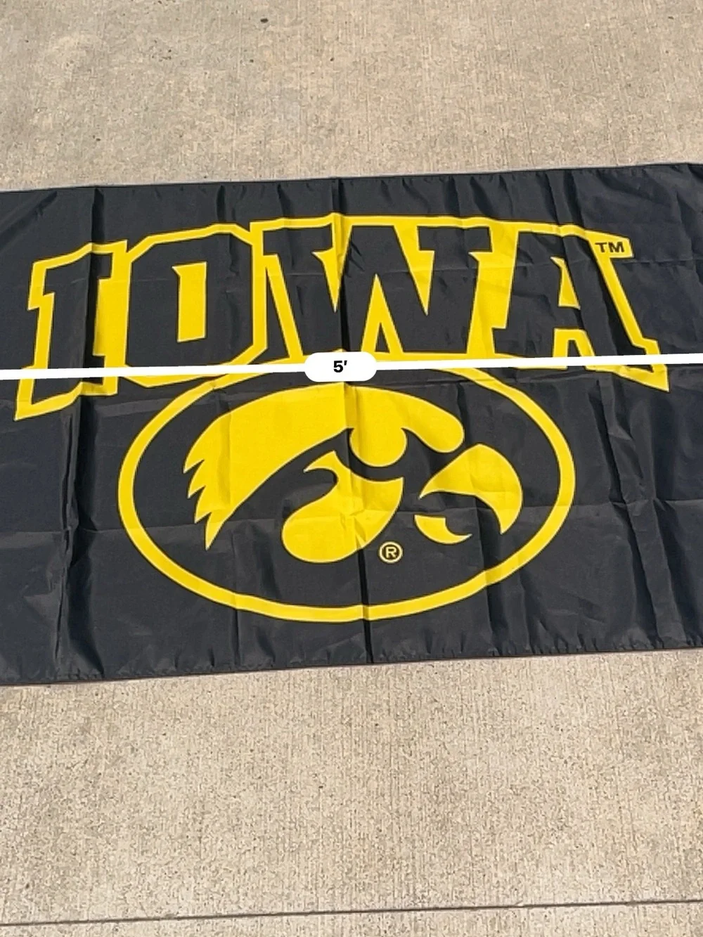 Iowa Hawkeyes Black and Yellow Collegiate Flag